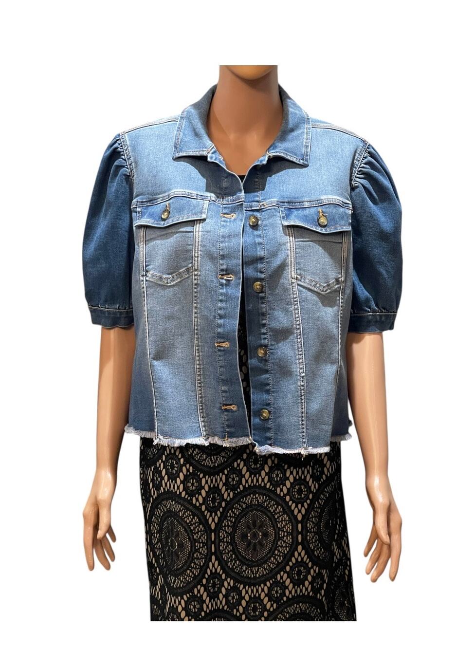 Love Trend Denim Cropped Jackey Medium